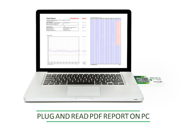 Fresh Tag 1D LCD Disposable Temperature Data Logger