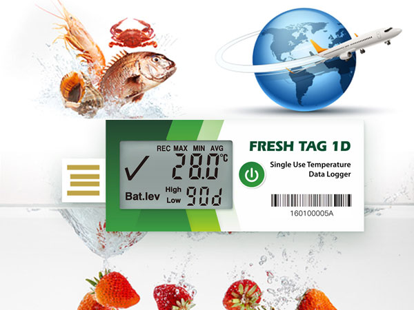 Easy-to-use seafood single use temperature data logger