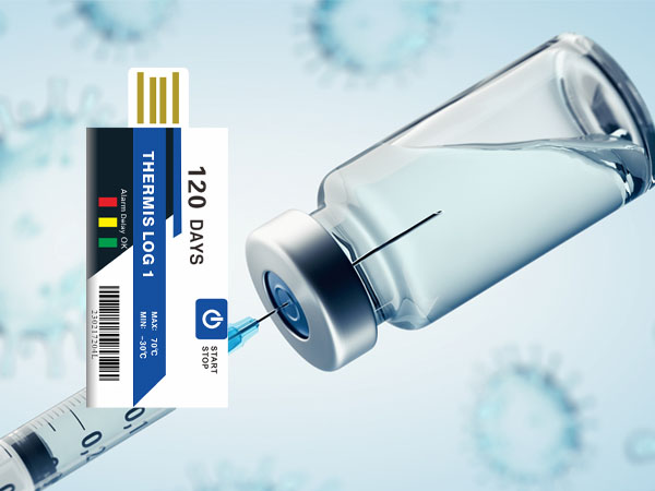 Vaccine disposable temperature recorder with report