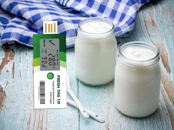 LCD Disposable Temperature Data Logger for Yogurt Cold Chain