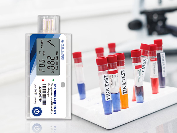 High-precision temperature humidity data logger for experimental sample monitoring